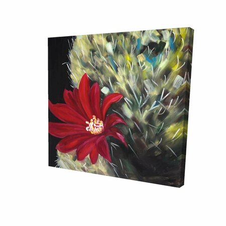 FONDO 32 x 32 in. Echinopsis Red Cactus Flower-Print on Canvas FO2788136